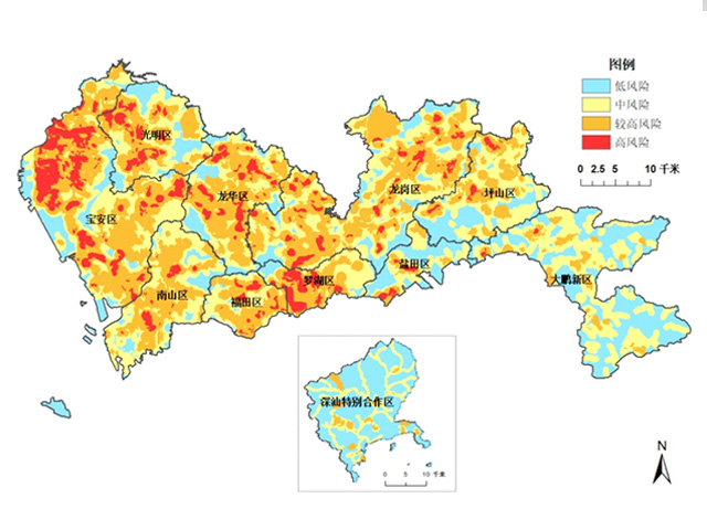 深圳市綜合環(huán)境風(fēng)險(xiǎn)熱圖